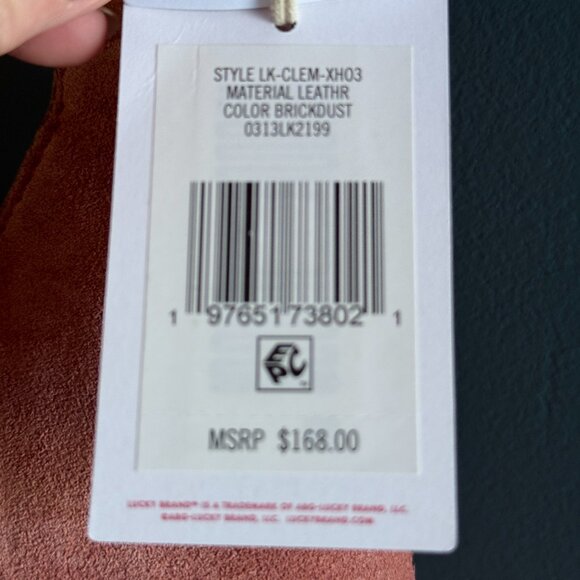 NWT Lucky Brand Clem Suede Hobo Bag Brick Dust Viral TikTok - So CUTE! - Picture 7 of 13